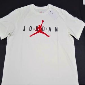 White Jordan shirt size medium